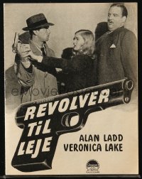 5f0315 THIS GUN FOR HIRE Danish program 1947 different images of Alan Ladd & sexy Veronica Lake!