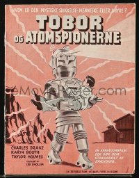 5f0322 TOBOR THE GREAT Danish program 1955 man-made funky robot with human emotions, different art!