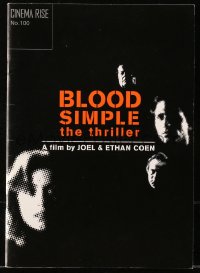 5f0076 BLOOD SIMPLE Japanese program R1999 Coen Bros., John Getz, Frances McDormand, different!