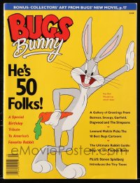 5f0640 BUGS BUNNY magazine 1990 cool bonus collectors' cel from his new movie, he's 50 folks!