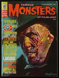 5f1359 FAMOUS MONSTERS OF FILMLAND #64 magazine April 1970 Gogos art Vincent Price in House of Wax!
