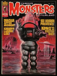 5f1424 FAMOUS MONSTERS OF FILMLAND #133 magazine April 1977 Robby the Robot in Forbidden Planet art!