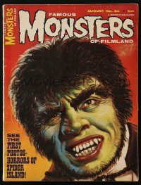 5f1332 FAMOUS MONSTERS OF FILMLAND #34 magazine August 1965 Maurice Whitman cover art of Mr. Hyde!