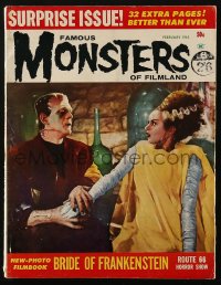 5f1314 FAMOUS MONSTERS OF FILMLAND vol 4 no 6 magazine Feb 1963 filmbook of Bride of Frankenstein!