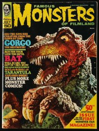 5f1347 FAMOUS MONSTERS OF FILMLAND #50 magazine July 1968 great Basil Gogos cover art of Gorgo!