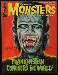 5f1337 FAMOUS MONSTERS OF FILMLAND #39 magazine June 1966 Vic Prezio art of Frankenstein from Japan!