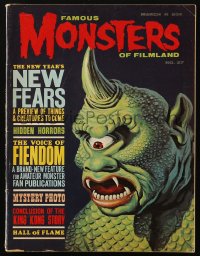 5f1326 FAMOUS MONSTERS OF FILMLAND #27 magazine March 1964 art of Harryhausen's cyclops from Sinbad!