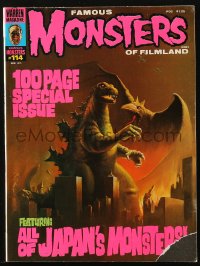5f1407 FAMOUS MONSTERS OF FILMLAND #114 magazine March 1975 Ken Kelly art of Godzilla & Rodan!
