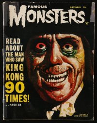 5f1313 FAMOUS MONSTERS OF FILMLAND vol 4 no 5 magazine Nov 1962 Chaney, London After Midnight, Gogos art!