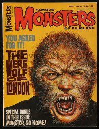 5f1339 FAMOUS MONSTERS OF FILMLAND #41 magazine November 1966 The Werewolf of London, Munsters bonus!