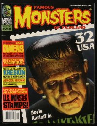5f1453 FAMOUS MONSTERS OF FILMLAND #218 magazine Sep/Oct 1997 Blackshear art of Frankenstein stamp!