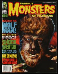 5f1457 FAMOUS MONSTERS OF FILMLAND #223 magazine September/October 1998 Cagney art of Wolf Man!
