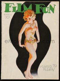 5f1031 FILM FUN magazine March 1934 sexy cover art by Enoch Bolles, great images & articles!