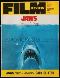 5f0585 FILM REVIEW English magazine February 1976 Jaws - Justifiably All-Time Worldwide Smash Hit!