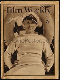 5f0586 FILM WEEKLY English magazine September 12, 1931 sexy Leila Hyams in sailor outfit!