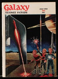 5f1235 GALAXY SCIENCE FICTION magazine July 1951 cool 4th of July sci-fi cover art by Willer!