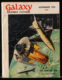 5f1236 GALAXY SCIENCE FICTION magazine November 1952 cool cover art by Jack Coggins!