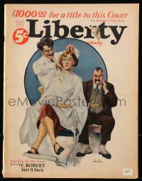 5f0761 LIBERTY magazine August 29, 1925 great barber shop cover art by J.H. Striebel!