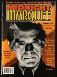 5f0509 MIDNIGHT MARQUEE #58 magazine Fall/Winter 1998/99 Boris Karloff, Horror Films of Michael Curtiz!