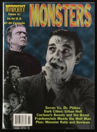 5f1500 MIDNIGHT MARQUEE #61 magazine Fall 1999 Lon Chaney Jr. in Frankenstein Meets the Wolf Man!