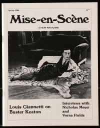 5f0780 MISE-EN-SCENE magazine Spring 1980 great cover image of Buster Keaton on tiger rug!
