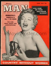 5f1217 MODERN MAN magazine June 1956 great portrait of sexy Marilyn Monroe on the cover!