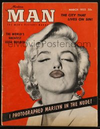 5f1216 MODERN MAN magazine March 1955 great article I photographed Marilyn Monroe in the nude!
