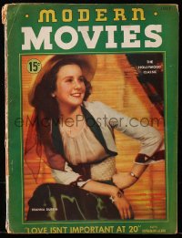 5f0781 MODERN MOVIES vol 1 no 1 magazine July 1937 Deanna Durbin on the cover of the first issue!