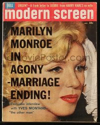 5f1116 MODERN SCREEN magazine December 1960 Marilyn Monroe in agony as her marriage is ending!