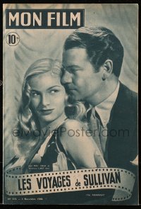 5f0561 MON FILM French magazine November 1948 Joel McCrea & Veronica Lake in Sullivan's Travels!