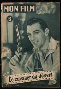 5f0558 MON FILM French magazine November 6, 1946 cover portrait of Gary Cooper with gun!
