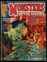 5f0791 MONSTERS OF THE MOVIES #2 magazine Aug 1974 Stan Lee, Larkin art of The Frankenstein Monster!