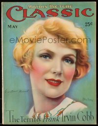 5f0799 MOTION PICTURE CLASSIC magazine May 1927 cover art of pretty Constance Howard by Don Reed!