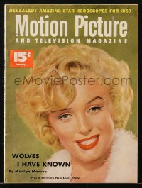 5f1150 MOTION PICTURE magazine January 1953 Marilyn Monroe's story, The Wolves I Have Known!