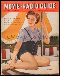 5f0806 MOVIE & RADIO GUIDE magazine June 28, 1941 cover portrait of Laraine Day by Carpenter!