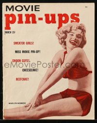 5f0821 MOVIE PIN-UPS magazine March 1952 sexy Marilyn Monroe on the cover, cheesecake & beefcake!