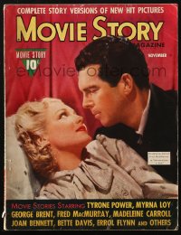 5f1158 MOVIE STORY magazine November 1939 Fred MacMurray & Madeleine Carroll in Honeymoon in Bali!