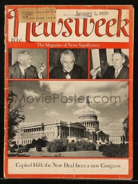 5f0846 NEWSWEEK magazine January 2, 1939 filled with great images & information!