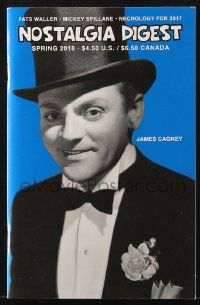 5f0849 NOSTALGIA DIGEST magazine Spring 2018 cover portrait of James Cagney in tuxedo & top hat!