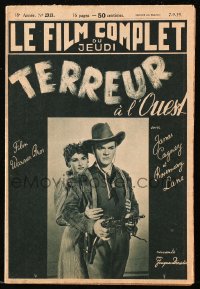 5f0550 OKLAHOMA KID Le Film Complet French magazine September 7, 1939 James Cagney & Rosemary Lane!