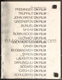 5f0854 ON FILM magazine 1970 articles by Bogdanovich, Preminger, Canby, Greenspun & Schulberg!