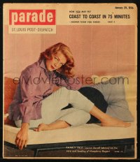 5f0857 PARADE magazine January 29, 1956 Lauren Bacall on the care & feeding of Humphrey Bogart!