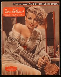 5f0553 PARIS-HOLLYWOOD French magazine 1948 sexy cover portrait of Ann Sheridan at her vanity!
