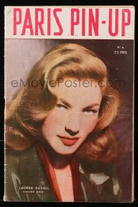 5f0552 PARIS PIN-UP #4 French magazine 1940s Lauren Bacall on the cover + other sexy stars inside!