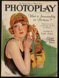 5f1059 PHOTOPLAY magazine August 1926 great cover art of Doris Kenyon by Carl Van Buskirk!