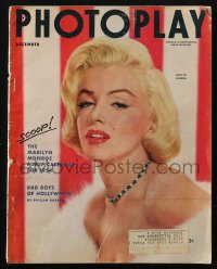 5f1095 PHOTOPLAY magazine December 1953 the Marilyn Monroe pin up calendar for 1954 in color!