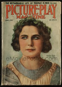 5f1054 PICTURE PLAY magazine January 1917 great cover portrait of Geraldine Farrar by Hartsook!