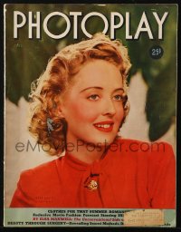 5f1092 PHOTOPLAY magazine June 1939 great cover portrait of pretty Bette Davis by Paul Hesse!