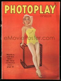 5f0576 PHOTOPLAY English magazine March 1954 sexy Marilyn Monroe & her man, first exclusive story!