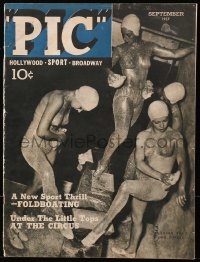 5f0864 PIC magazine September 1937 cool cover image of showgirls turned into living statues!